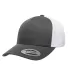 Yupoong-Flex Fit 6506 Retro Snapback Trucker Cap in Charcoal/ white front view