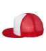Yupoong-Flex Fit 6006 Five-Panel Classic Trucker C in Red/ white/ red side view