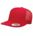 Yupoong-Flex Fit 6006 Five-Panel Classic Trucker C in Red front view