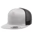 Yupoong-Flex Fit 6006 Five-Panel Classic Trucker C in Silver/ black front view