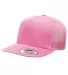 Yupoong 6006 Five-Panel Classic Trucker Cap  PINK front view