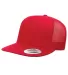 Yupoong 6006 Five-Panel Classic Trucker Cap  RED front view
