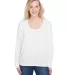 Anvil 34PVL Women's Freedom Long Sleeve T-Shirt in White front view