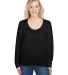 Anvil 34PVL Women's Freedom Long Sleeve T-Shirt in Black front view