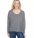 Anvil 34PVL Women's Freedom Long Sleeve T-Shirt in Heather graphite front view