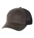Sportsman SP3250 Faux Waxy Trucker Cap Dark Brown/ Black side view