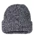 Sportsman SP90 12" Chunky Knit Cap in Black/ natural back view