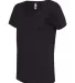 Next Level Apparel 3940 Ladies' Relaxed V-Neck T-S BLACK side view