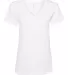 Next Level Apparel 3940 Ladies' Relaxed V-Neck T-S WHITE front view