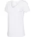 Next Level Apparel 3940 Ladies' Relaxed V-Neck T-S WHITE side view