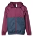 Independent Trading Co. EXP24YWZ Youth Light Weigh Maroon/ Classic Navy front view