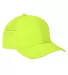 Big Accessories BA537 Performance Perforated Cap NEON YELLOW front view