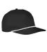 Big Accessories BA671 5-Panel Golf Cap in Black/ white front view