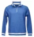 J America 8703 Peppered Fleece 1/4 Zip Pullover Royal Pepper front view