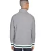 J America 8703 Peppered Fleece 1/4 Zip Pullover Pepper/ Forest back view