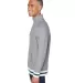J America 8703 Peppered Fleece 1/4 Zip Pullover Pepper/ Forest side view