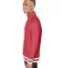 J America 8703 Peppered Fleece 1/4 Zip Pullover Red Pepper side view