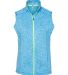 J America 8625 Cosmic Fleece Women's Vest Electric Blue/ Neon Green front view