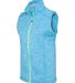 J America 8625 Cosmic Fleece Women's Vest Electric Blue/ Neon Green side view