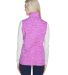 J America 8625 Cosmic Fleece Women's Vest Magenta/ Neon Yellow back view