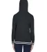 J America 8651 Relay Women's Hooded Pullover Sweat in Black back view
