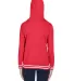 J America 8651 Relay Women's Hooded Pullover Sweat in Red back view