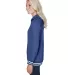 J America 8651 Relay Women's Hooded Pullover Sweat in Navy side view