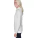 J America 8651 Relay Women's Hooded Pullover Sweat in Ash side view