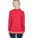 J America 8652 Relay Women's Crewneck Sweatshirt in Red back view
