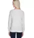 J America 8652 Relay Women's Crewneck Sweatshirt in Ash back view