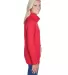 J America 8653 Relay Women's Cowlneck Sweatshirt in Red side view
