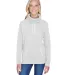 J America 8653 Relay Women's Cowlneck Sweatshirt Ash front view