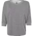 J America 8685 Women's Lounge Fleece Dolman Crewne Smoke Heather front view