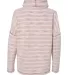 J America 8693 Baja Women's French Terry Cowlneck  Natural/ Brick Red back view
