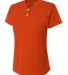 A4 Apparel NG3143 Girl's Tek 2-Button Henley Shirt ATHLETIC ORANGE front view