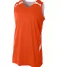 A4 Apparel N2372 Adult Performance Double/Double R ORANGE/ WHITE front view