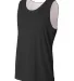 A4 Apparel N2375 Adult Performance Jump Reversible BLACK/ WHITE front view