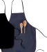 APR52 Big Accessories Two-Pocket 28" Apron NAVY front view