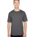 A4 Apparel N3381 Adult  Topflight Heather Performa CHARCOAL HEATHER front view
