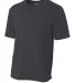 A4 Apparel N3381 Adult  Topflight Heather Performa BLACK front view