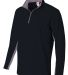 A4 Apparel N4246 Adult Tech Fleece 1/4 Zip Jacket Black/Graphite front view