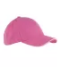 BX004 Big Accessories 6-Panel Twill Sandwich Baseb PINK/ WHITE front view