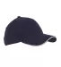 BX004 Big Accessories 6-Panel Twill Sandwich Baseb NAVY/ STONE front view