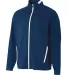 A4 Apparel N4261 Adult League Full Zip Jacket NAVY/ WHITE front view