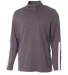 A4 Apparel N4262 Adult League 1/4 Zip Jacket GRAPHITE/ WHITE front view