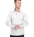 A4 Apparel N4268 Adult Daily Polyester 1/4 Zip WHITE front view