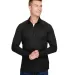 A4 Apparel N4268 Adult Daily Polyester 1/4 Zip BLACK front view