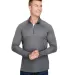 A4 Apparel N4268 Adult Daily Polyester 1/4 Zip GRAPHITE front view