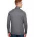 A4 Apparel N4268 Adult Daily Polyester 1/4 Zip GRAPHITE back view