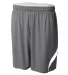 A4 Apparel N5364 Adult Performance Doubl/Double Re GRAPHITE/ WHITE front view